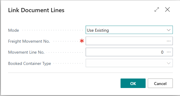 Link Document Lines dialog